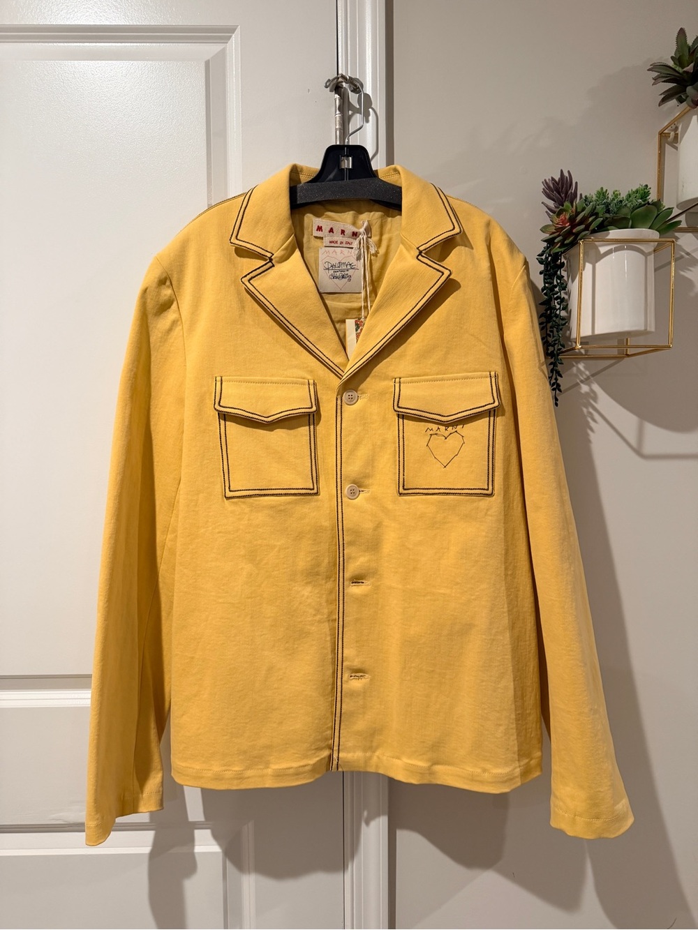 MARNI Denim Blazer Citrus EU 52 US 42